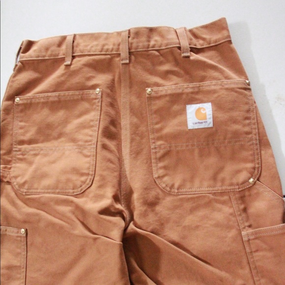 Carhartt Men's Double Knee Dungaree-Brown - Picture 1 of 6